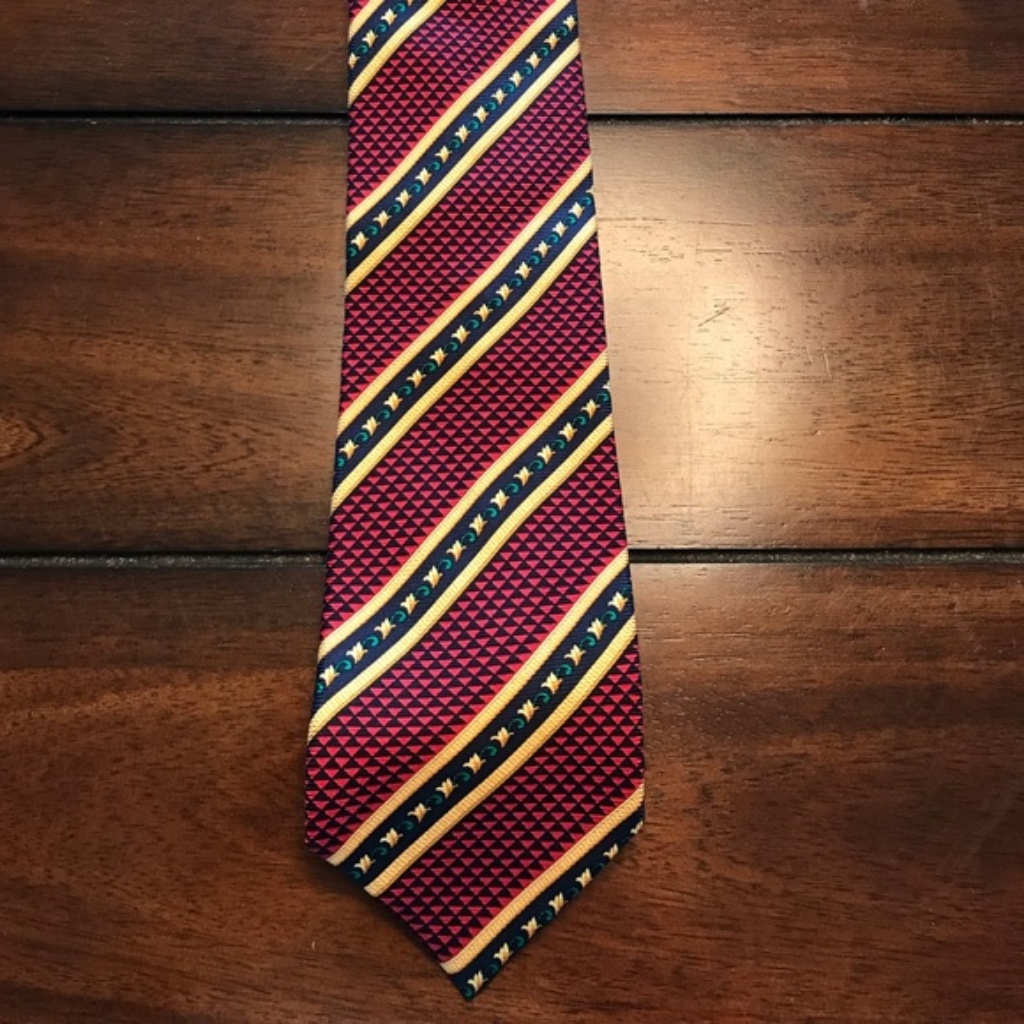 Vintage Red Silk Gianni Versace Tie